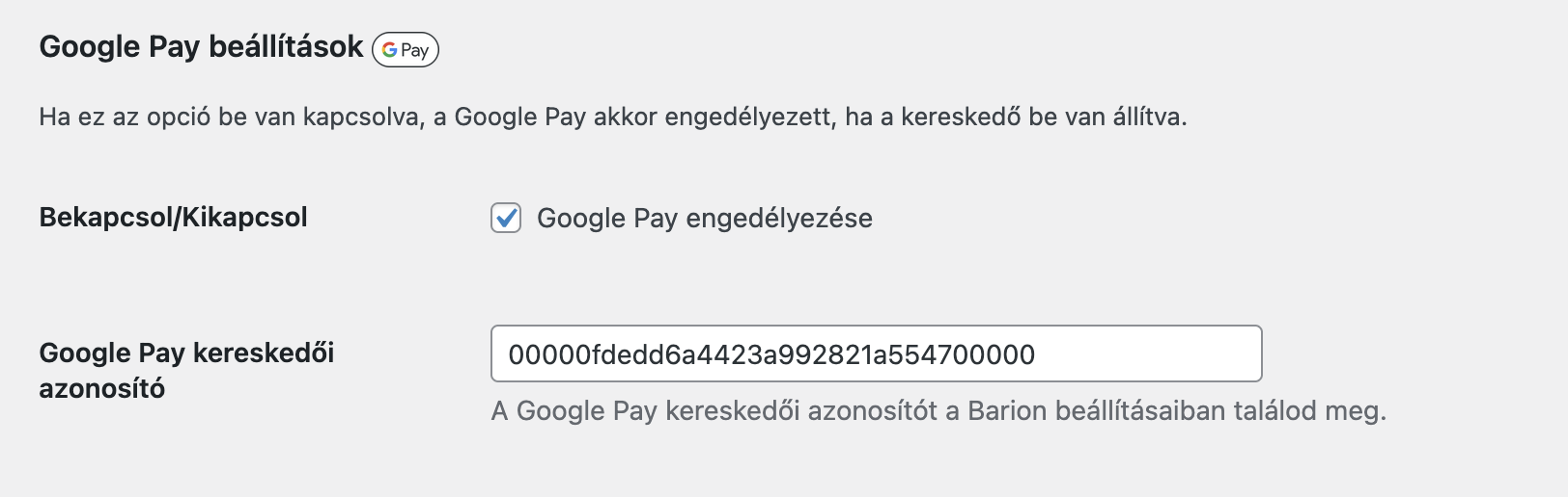 Google Pay Merchant ID